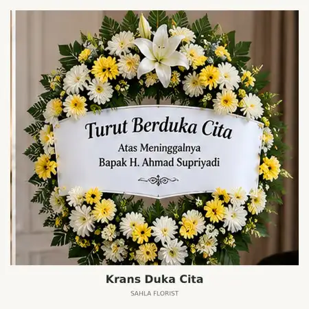 Krans Bunga Duka Mataram Kota